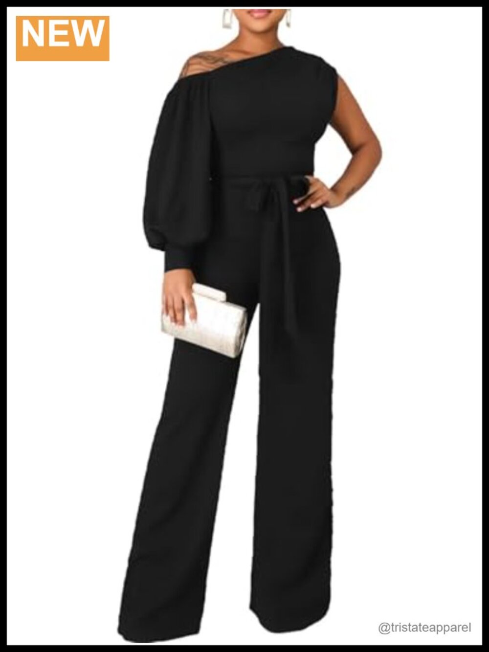 Dressy One-Shoulder Jumpsuit Formal Evening Party Romper